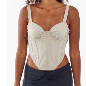 BDG Urban Outfitters Cream Lace-Up Back Sweetheart  Neck Adj Straps Corset M